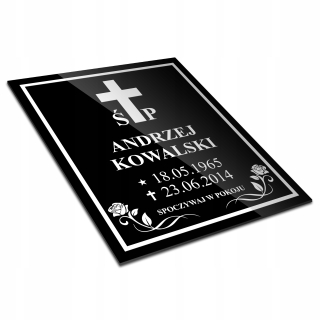 Náhrobný kameň, náhrobný kameň, kríž na náhrobku, hrob. Čierna 30x25